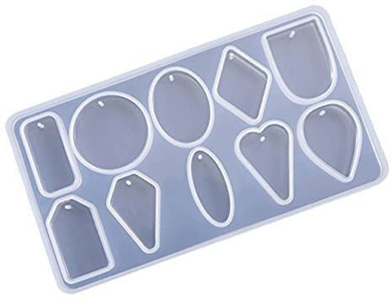 Sodee Jewellery/Pendant Resin DIY Resin for Craft (10 Cavity) Silicone Tart/Pie Mould 10(Pack of 1)