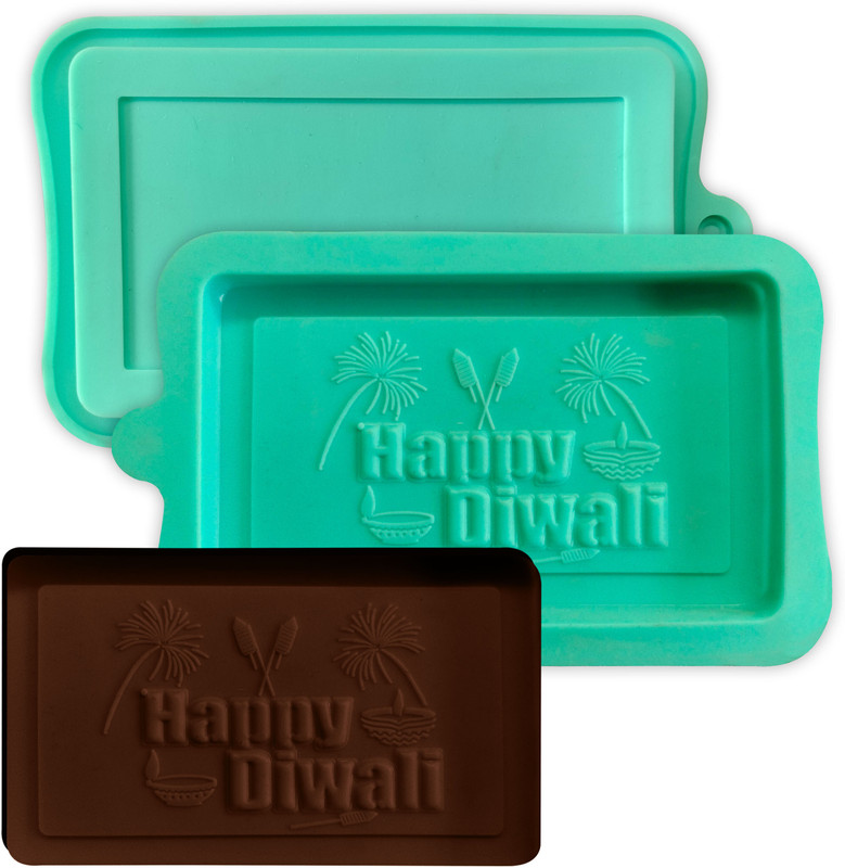 MoldBerry Silicone Chocolate Mould Chocolate Mould Making Silicone Happy Diwali Chocolate Bar Cadbury Cake Decoration Moulds Flexible & Reusable Special Diwali Mold(Pack of 1)