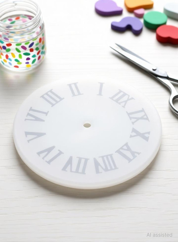 DiMoris Silicone Fondant & Gum paste Mould 8"Inch Silicone DIY Clock Art Mould for Resin art(Pack of 1)