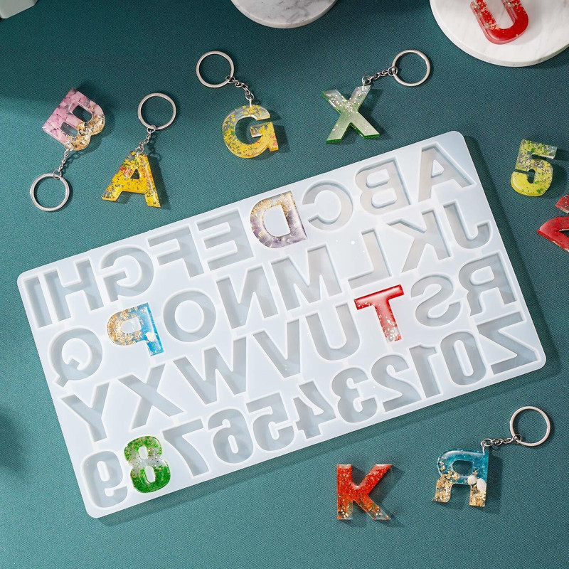 Sodee Alphabet Without Hole Resin DIY Resin for Craft (36 Cavity) Silicone Tart/Pie Mould 1(Pack of 1)