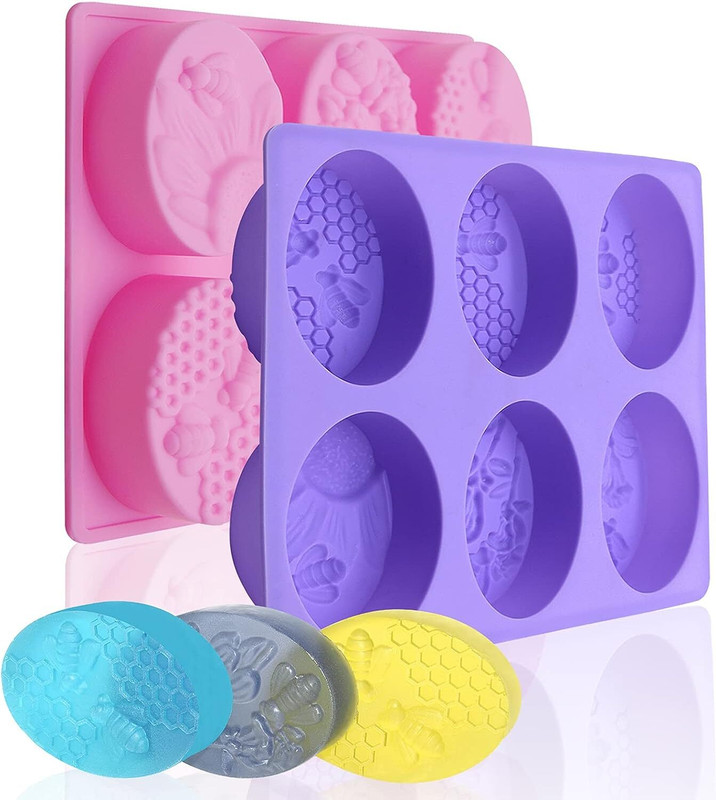 UNDY Silicone Cupcake/Muffin Mould Honey Bee Shape Soap Mould(Pack of 2)