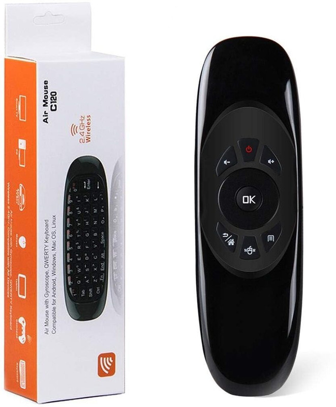 Zeptrox Zeptrox Remote 2.4G Wireless Air Mouse Keyboard Remote with Motion Sensing with IR Learning Smart TVs Android TV Boxes Laptops and PCs Windows Mac OS Linux Gaming Consoles Remote Controller(Black)