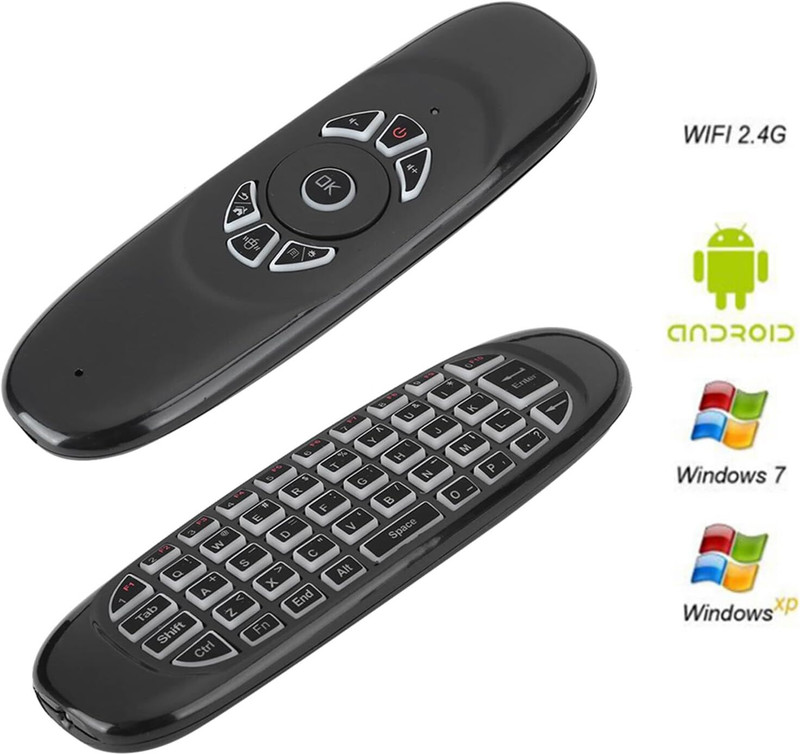 Tobo Mouse 2.4GHz Wireless Air Mouse Remote Mini Keyboard Control TD-630KM Ambidextrous Optical  Gaming Mouse(2.4GHz Wireless, Black)