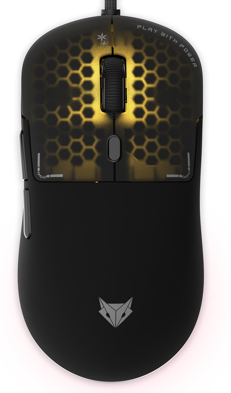 EVOFOX Phantom Air Wired Ambidextrous Optical Gaming Mouse Programmable, Ultra Light Weight, RGB light(USB 2.0, Black)