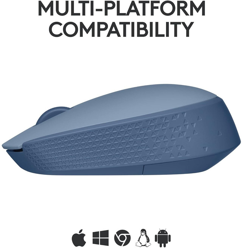Logitech M171/910-006866 Ambidextrous Optical Mouse(2.4GHz Wireless, Blueberry)