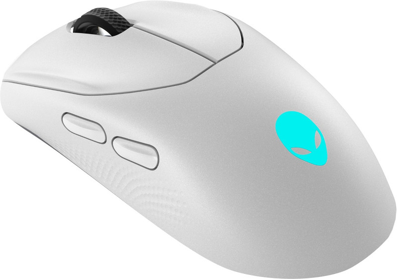 DELL 570-ABMV/ AW720M Ambidextrous Optical Gaming Mouse With Bluetooth(2.4GHz Wireless, White, Lunar Light)