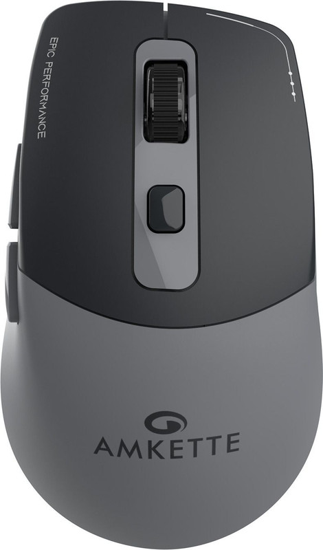 AMKETTE Epic S Multi-Device 3200 DPI Rechargeable Ergonomic Optical Mouse(Bluetooth, 2.4GHz Wireless, Blue)