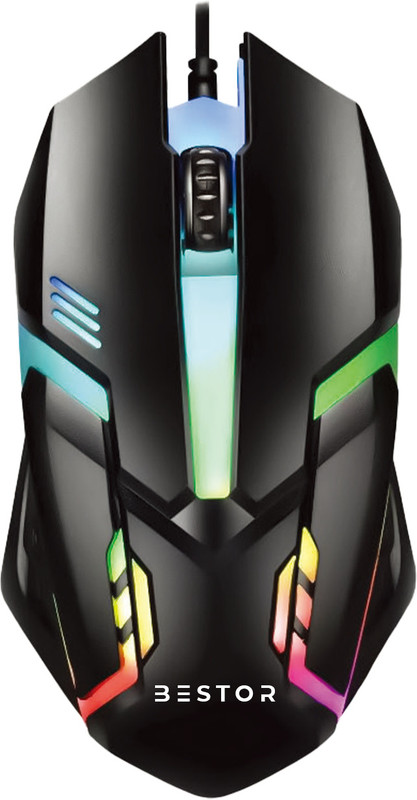Unique enterpirses AD-UM-146 Wired Ergonomic Optical  Gaming Mouse(USB 2.0, Black / RGB)
