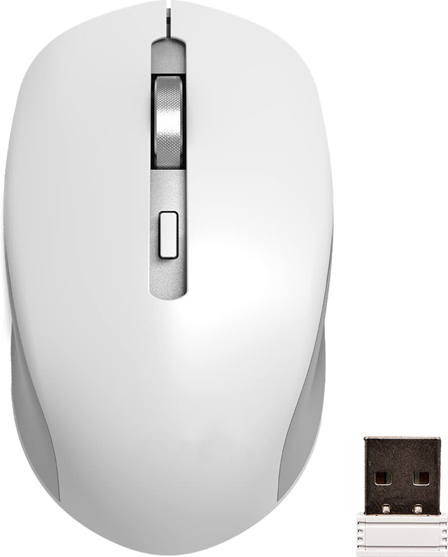 BingoTraders Jaguar Wireless Wireless Ambidextrous Optical Mouse(White)