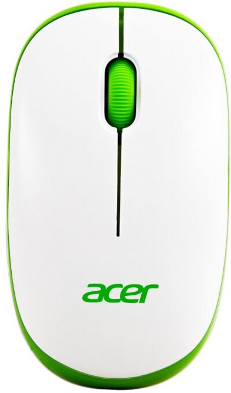 Acer Wireless Mouse Ambidextrous Optical Mouse 1600 DPI,with Soft side grip,Plug-and-Play,Compatible with Windows With Bluetooth(2.4GHz Wireless, White/Blue)