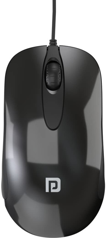 Portronics Toad 26 Wired Optical Mouse with 1500 DPI,1.35M Cable Length(Black) Wired Ambidextrous Optical Mouse(USB 3.0, USB 2.0, Black)
