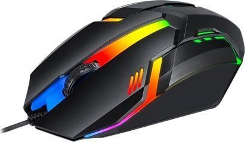 RMT Entwino 7 Color RGB Wired Gaming Mouse Wired Ergonomic Optical Gaming Mouse(USB 2.0, BALCK)