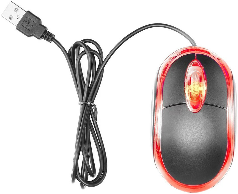SOJUBA New Arrival Wired Optical USB Mouse for LAPTOPS and DESKTOPS Wired Optical Mouse Wired Ambidextrous Optical  Gaming Mouse(USB 2.0, Black)