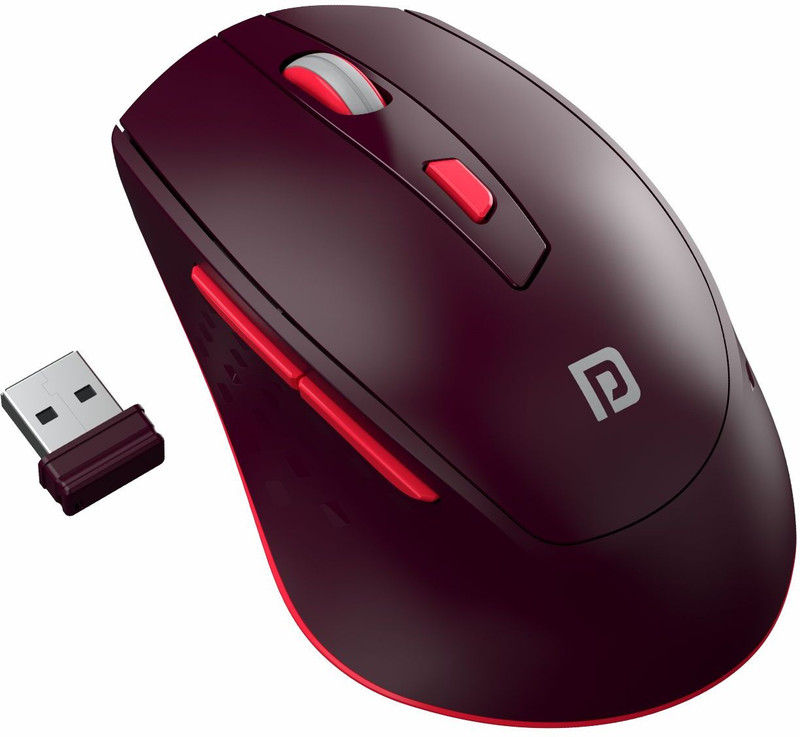 Portronics Toad 33 Ambidextrous Optical Mouse Adjustable DPI, Ergonomic Design(2.4GHz Wireless, Black)
