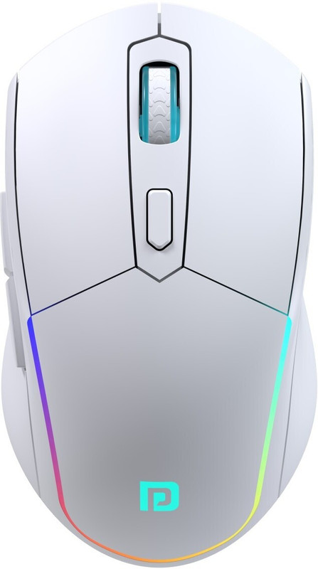 Portronics Toad One Ambidextrous Optical Mouse Rechargeable with 6 Buttons, RGB Lights(2.4GHz Wireless, Bluetooth, Black)