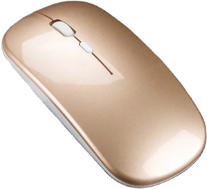 Dezful wireless mouse gold Wireless Ambidextrous Optical Mouse(USB 2.0, Gold)