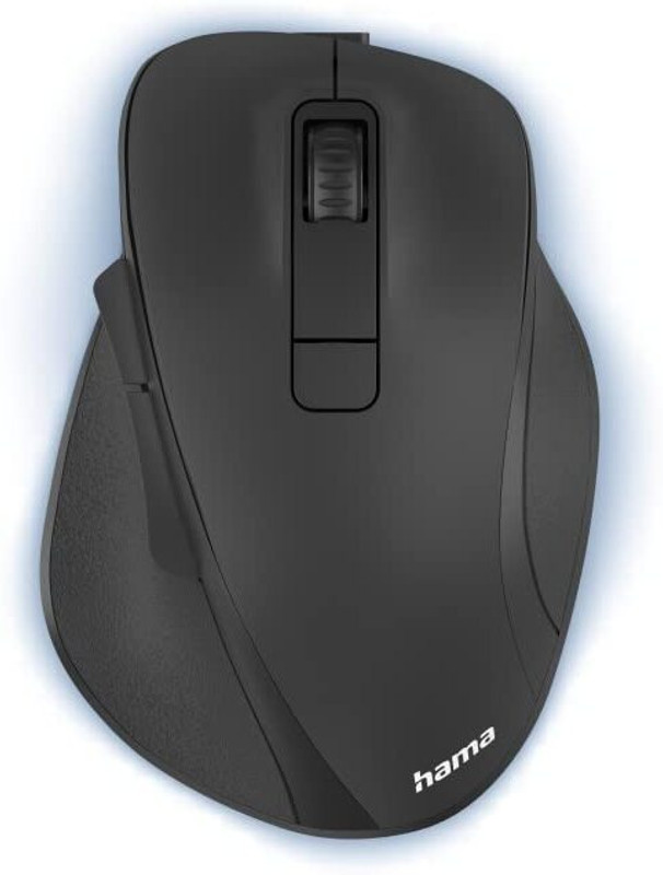 Hama MW-500 RECHARGE" 6-BUTTON WIRELESS MOUSE WITH 5 YEAR WARRENTY Wired Ergonomic Hybrid  Gaming Mouse(USB 2.0, Black)