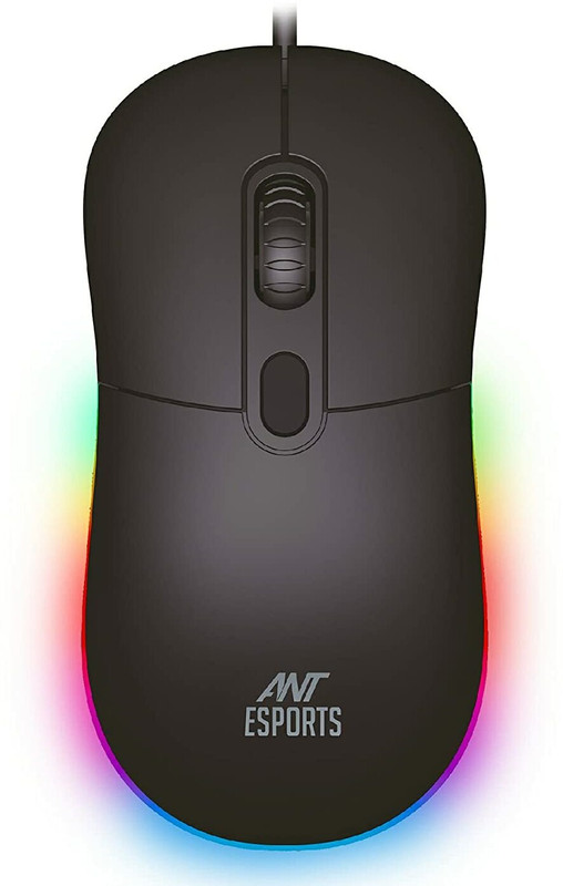 Ant Esports GM40 /RGB LED, Lightweight (115 gms) ,Ergonomic Design, Upto 2400 DPI Wired Ambidextrous Optical Gaming Mouse(USB 3.0, Black)