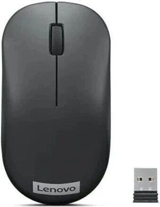 Lenovo 130 Ambidextrous Optical Mouse Wireless With Bluetooth(2.4GHz Wireless, Black)