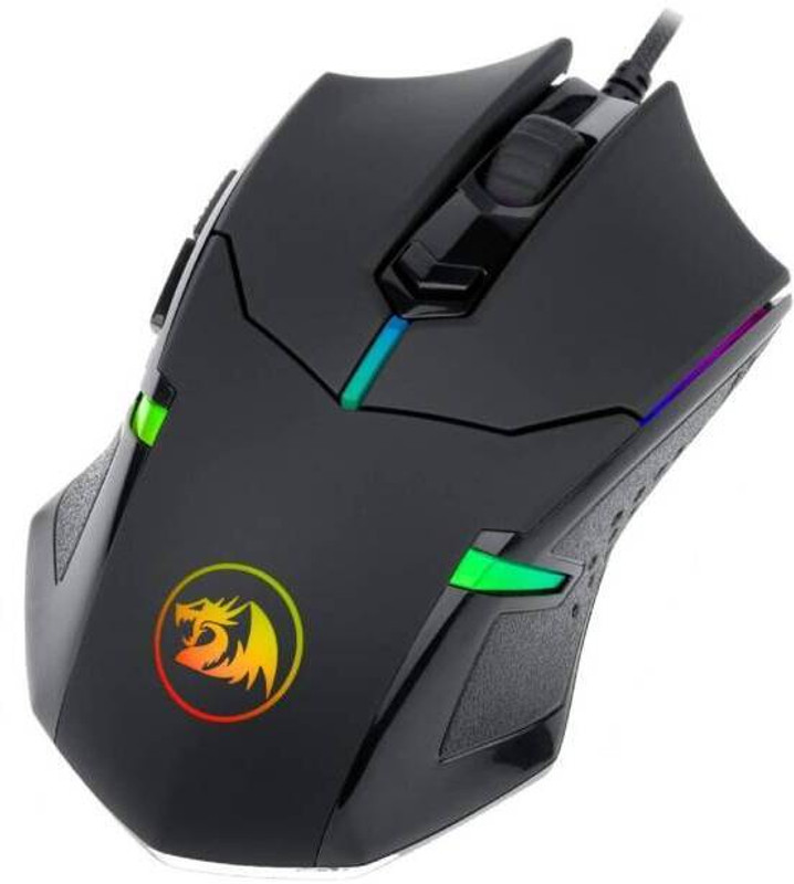 GREGATECHPLAY Redragon Centrophorus 2 RGB Wired Ambidextrous Mechanical Gaming Mouse(USB 3.0, Black)