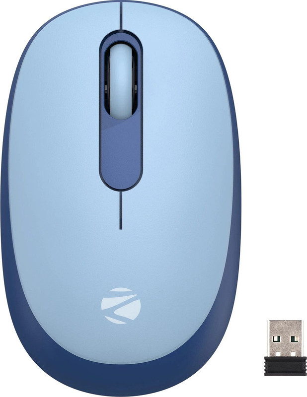 ZEBRONICS Groot Ambidextrous Optical Mouse Wireless Mouse, 1600DPI, Silent Ergonomic with 2 Years Warranty With Bluetooth(2.4GHz Wireless, Blue)