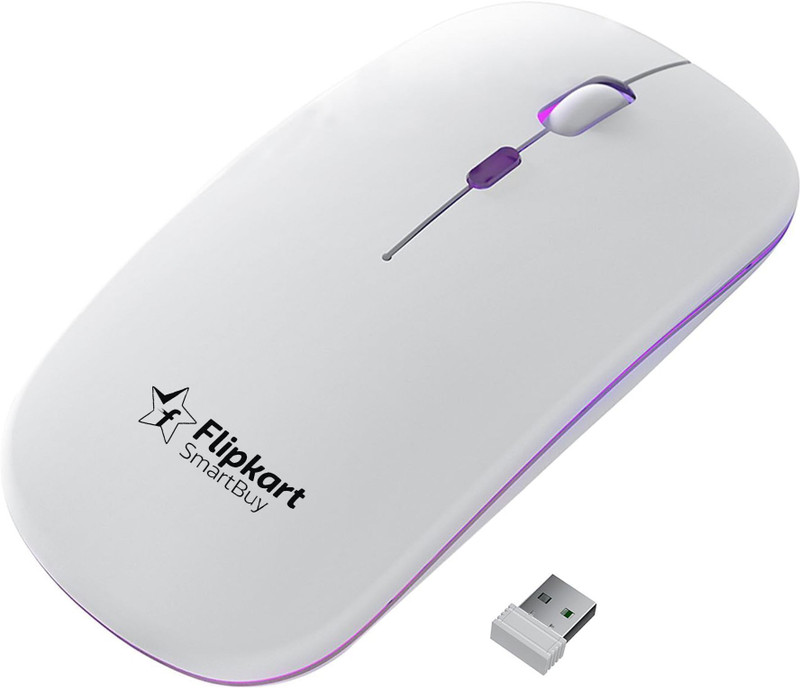 Flipkart SmartBuy FKSB-MS-WHT Ergonomic Optical Mouse(2.4GHz Wireless, Bluetooth, White)