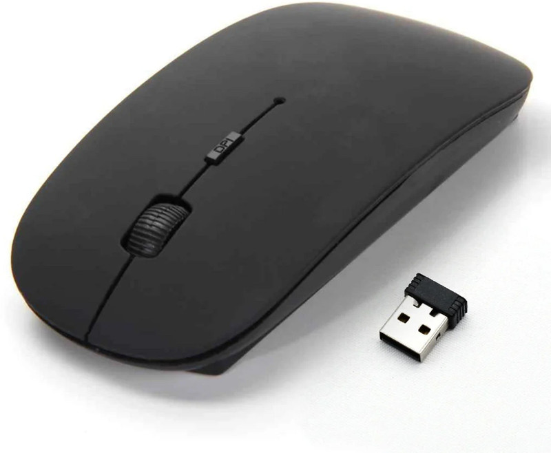 DEBS CARE Optical Wireless Mouse, Lightweight Comfort with Bluetooth 1200DPI Ambidextrous Optical Mouse(2.4GHz Wireless, Black)