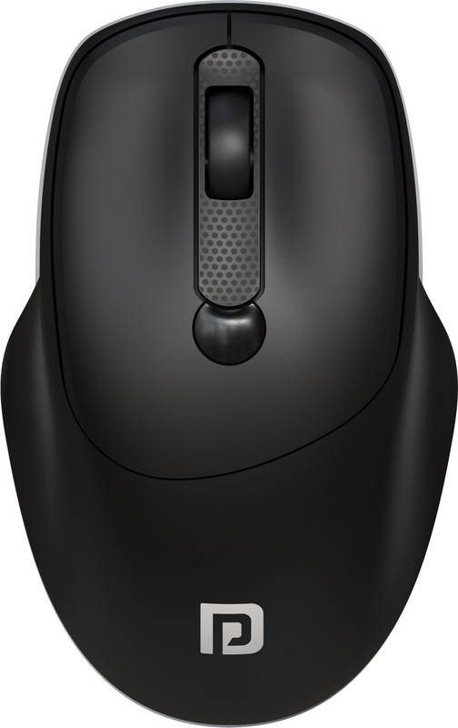 Portronics Toad 35 Ambidextrous Optical Mouse Silent Clicking, Adjustable DPI, for Laptop, Mac & PC(2.4GHz Wireless, Black)