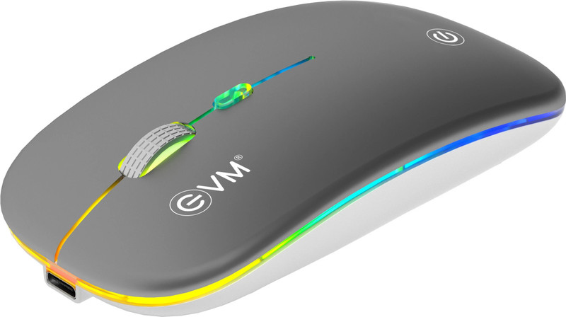 EVM EnGrip EWLM-360 Wireless Ambidextrous Optical Mouse Dual-Mode Wireless,1600 DPI With Bluetooth(Type C, Grey)