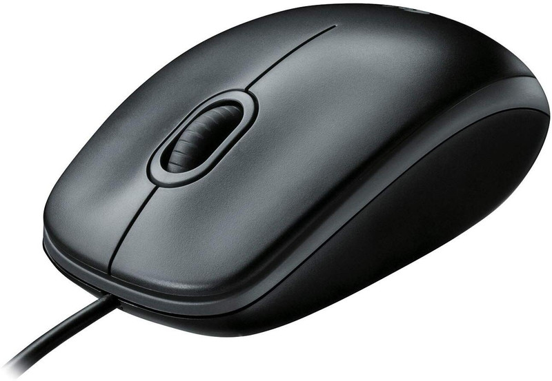 Lenovo 110 USB-A Wired Mouse Wired Ambidextrous Optical Mouse(USB 2.0, Black)