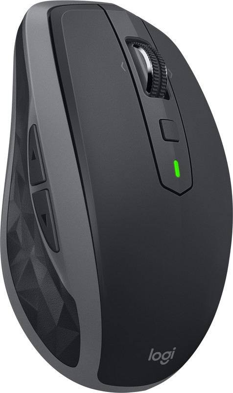 Logitech MX Anywhere 2S Wireless Ambidextrous Optical Mouse Multi-Surface with 4000 DPI, Hyper-Fast Scrolling and 7 Customisable Buttons(Black)