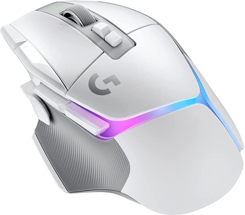 Logitech G502X Lightspeed Plus/Hero 25k Sensor/8LED RGB/Adj.DPI Shift butt.,upto 25600DPI Ambidextrous Optical  Gaming Mouse(2.4GHz Wireless, White)