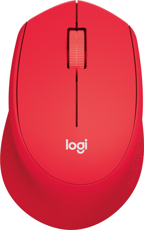 Logitech M331 / Silent Plus, 1000 DPI Optical Tracking Ambidextrous Optical Mouse(2.4GHz Wireless, Red)
