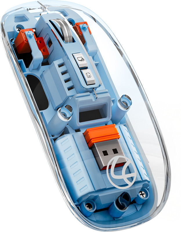 LAPCARE Trendy Plus Blue Ergonomic Laser Mouse(2.4GHz Wireless, Bluetooth, Blue)