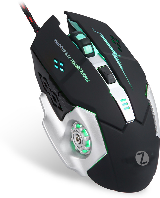 Zoook Bomber Wired Ambidextrous Optical  Gaming Mouse(USB 2.0, Black)