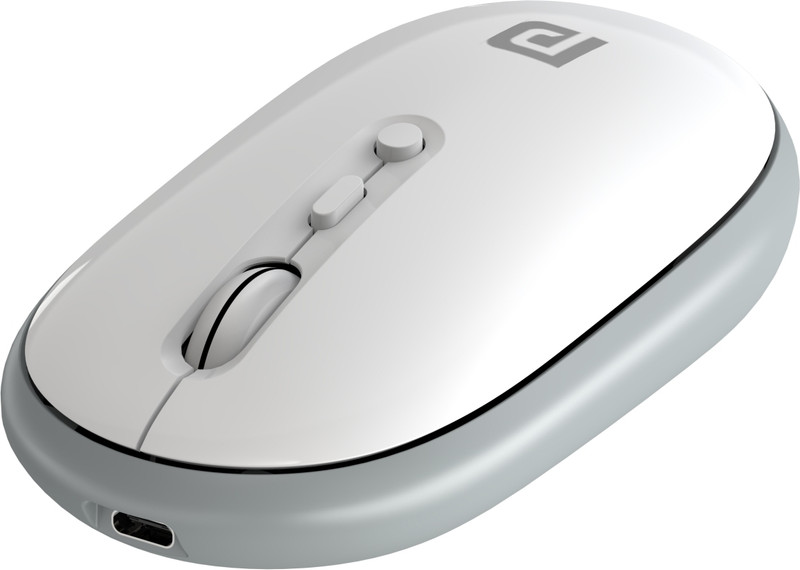 Portronics Toad II Ambidextrous Optical Mouse(2.4GHz Wireless, Bluetooth, Grey)
