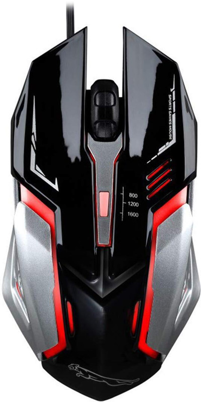 TXOR ROVER X, Nylon Braided Ergonomic Design & Upto 3200 DPI 6 Buttons Wired Ambidextrous Optical  Gaming Mouse(USB 2.0, USB 3.0, Black, Silver)