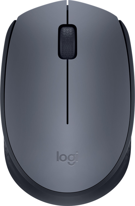 Logitech M171 / Optical Tracking, Ambidextrous Ambidextrous Optical Mouse(2.4GHz Wireless, Black, Grey)