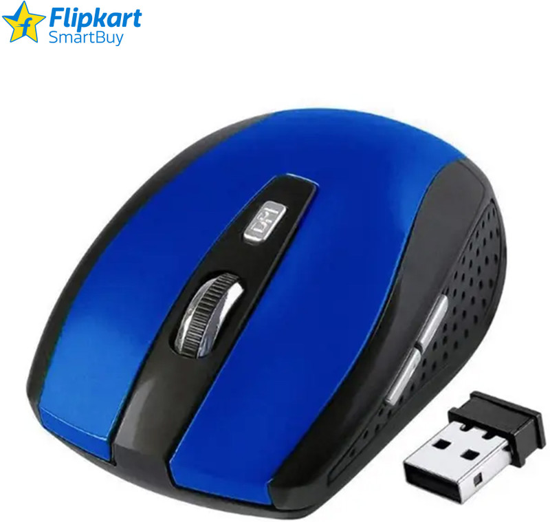 Flipkart SmartBuy LXM 108 Ergonomic Optical Mouse(2.4GHz Wireless, Bluetooth, Blue, Black)