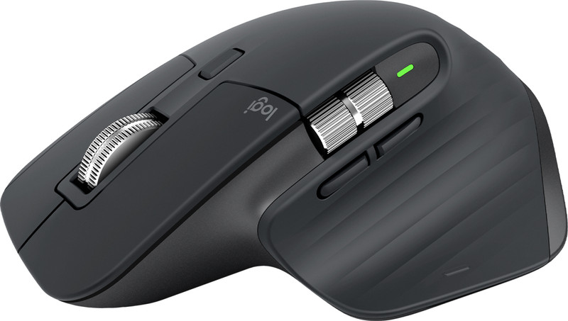 Logitech MX Master 3s Ambidextrous Touch Mouse(2.4GHz Wireless, Bluetooth, Graphite)