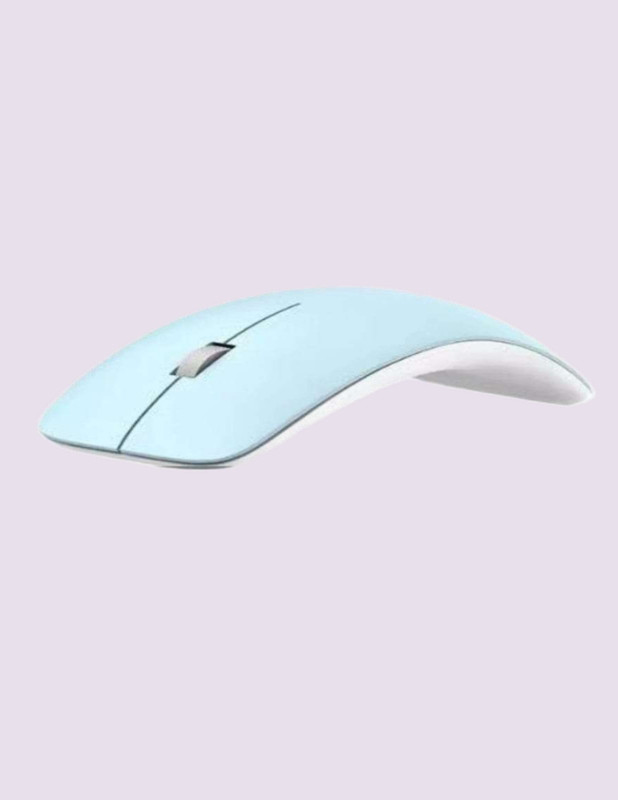 Aurora World Curve Wireless Mouse with USB-A & USB-C -851 Ergonomic Optical Mouse(2.4GHz Wireless, Green)