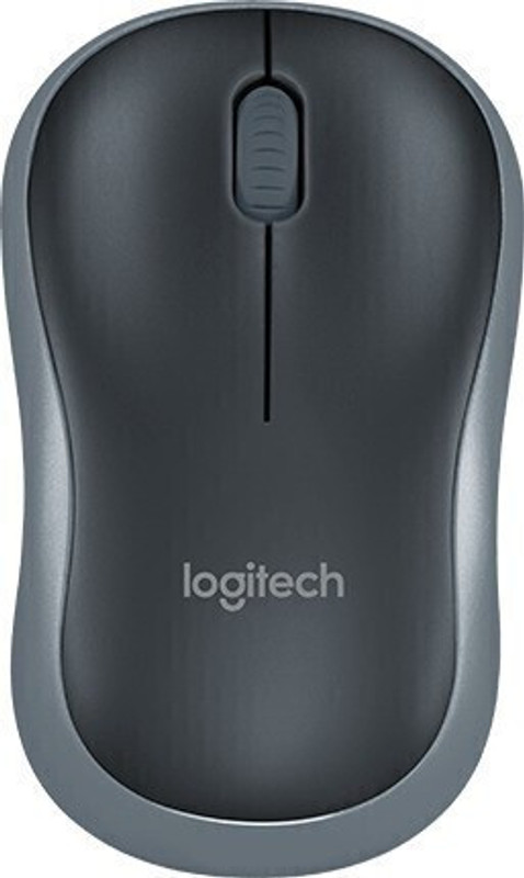 Logitech M185 Wireless Ambidextrous Hybrid Gaming Mouse(USB, BLACK AND GREY)