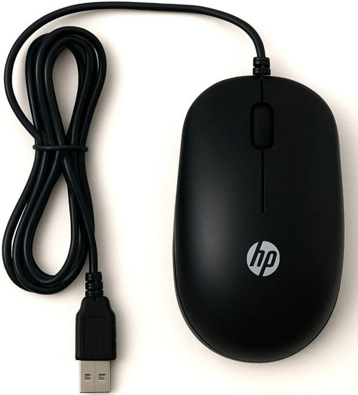 HP 110 WIRED MOUSE Wired Ambidextrous Optical  Gaming Mouse(USB 2.0, Black)