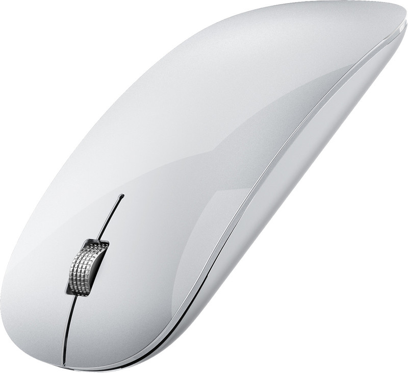 Offbeat Atom Dual Bluetooth 5.1+5.1 & 2.4Ghz Wireless, Triple Device connectivity Ambidextrous Laser Mouse(Bluetooth, Bluetooth, 2.4GHz Wireless, Silver)