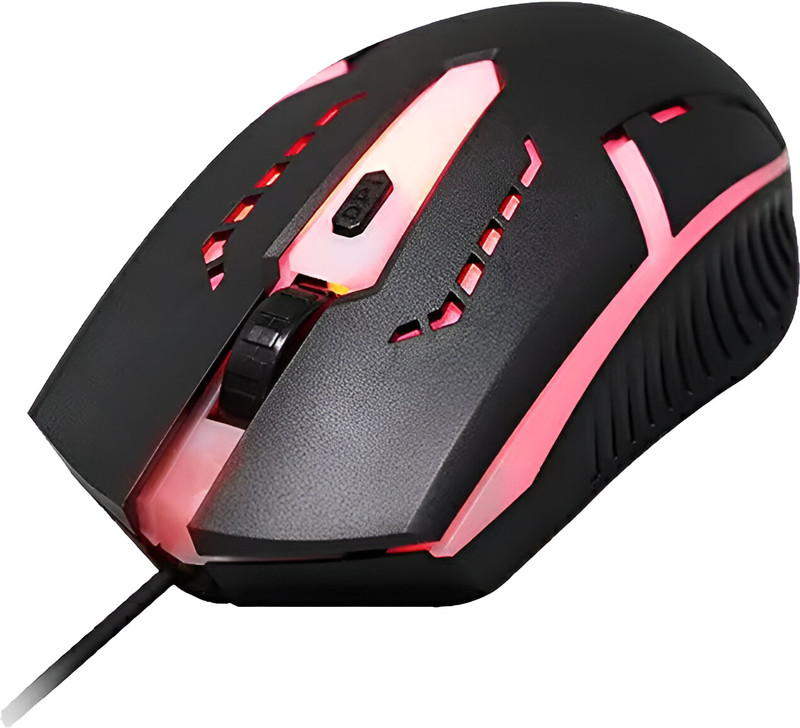 ENTWINO VANTOR 4D Gaming Mouse, RGB Lights, Braided Wire, DPI Button Wired Ambidextrous Optical Gaming Mouse(USB 2.0, Black)