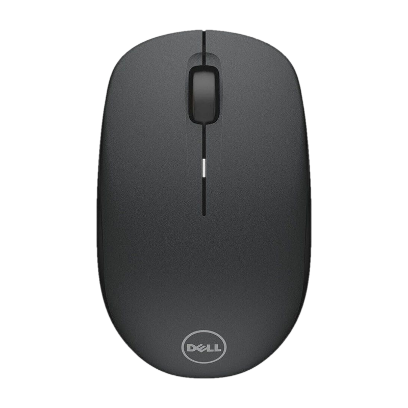 DELL WM126 Ambidextrous Optical Mouse 1000 DPI, Plug and Play(2.4GHz Wireless, Black)