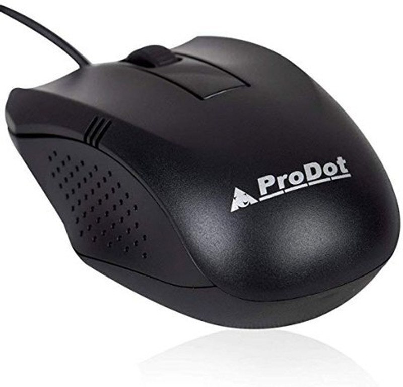Prodo mu-253s Wired Ambidextrous Optical Mouse(USB 2.0, CHARCOAL BLACK)
