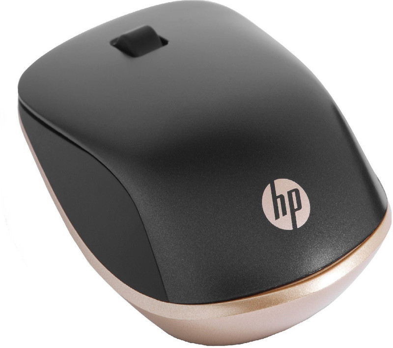 HP 410 Slim / Multi-Surface Sensor,1 AA battery gives 12 months life, upto 2000DPI Wireless Ambidextrous Mechanical Mouse(Black, Gold)