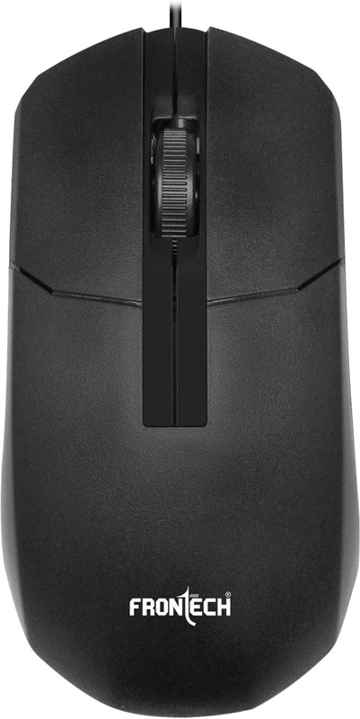 Frontech Wired USB Mouse | 3 Handy Buttons | Scroll Wheel 1000 DPI | MS_0101 Wired Ambidextrous Optical Mouse(USB 2.0, Black)