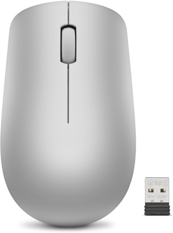 Lenovo 530 Mice Ambidextrous Optical Mouse(2.4GHz Wireless, Platinum Grey)